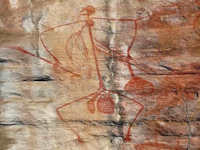 аборигенские наскальные рисунки в Австралии самый древний вид живописи